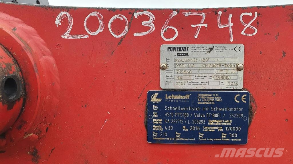 Lehnhoff Powertilt PTS180 mit HS10 Kääntölaitteet