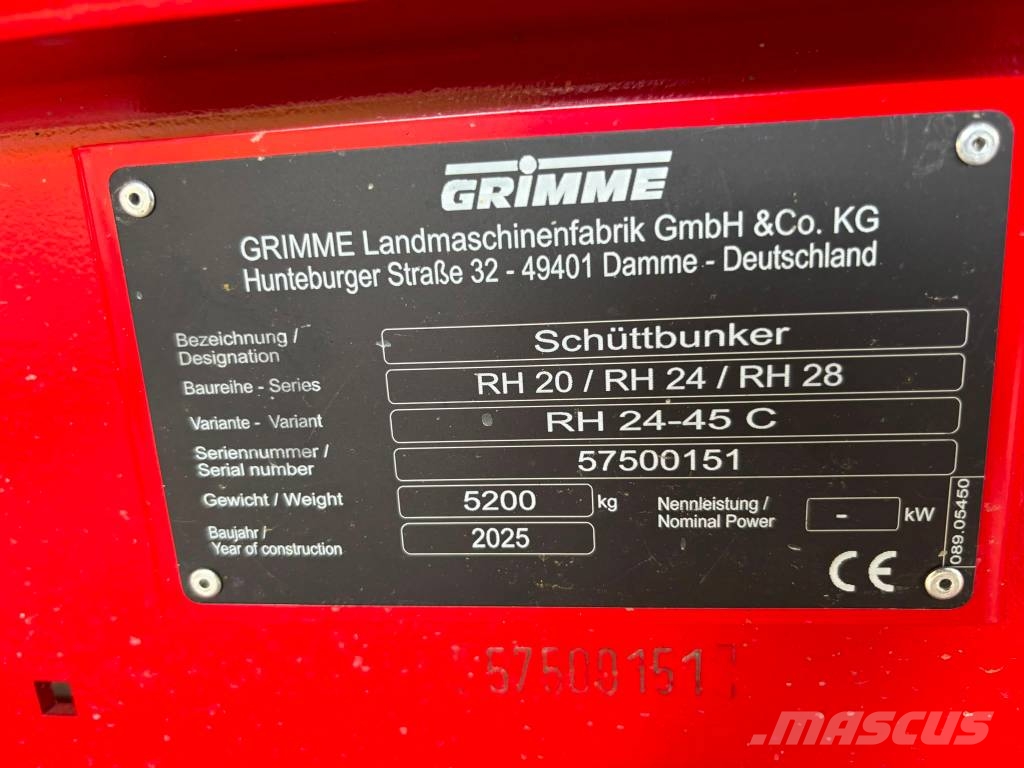 Grimme RH 24-45 C9 Zásobníky a sila