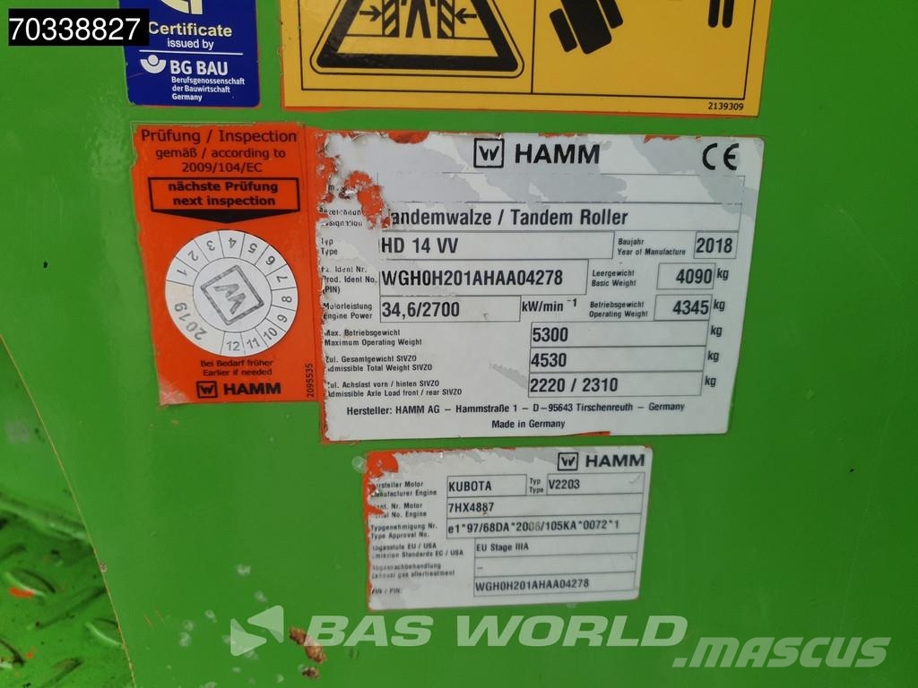 Hamm HD14 VV Twin drum rollers