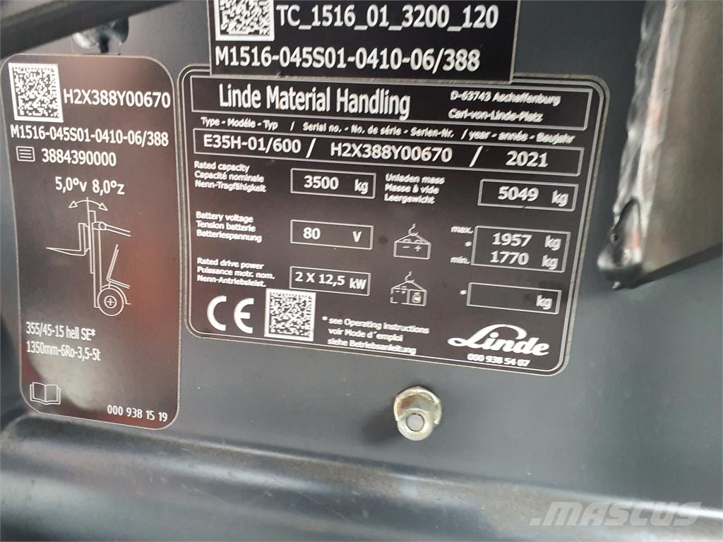Linde E35/600H Električni viličari