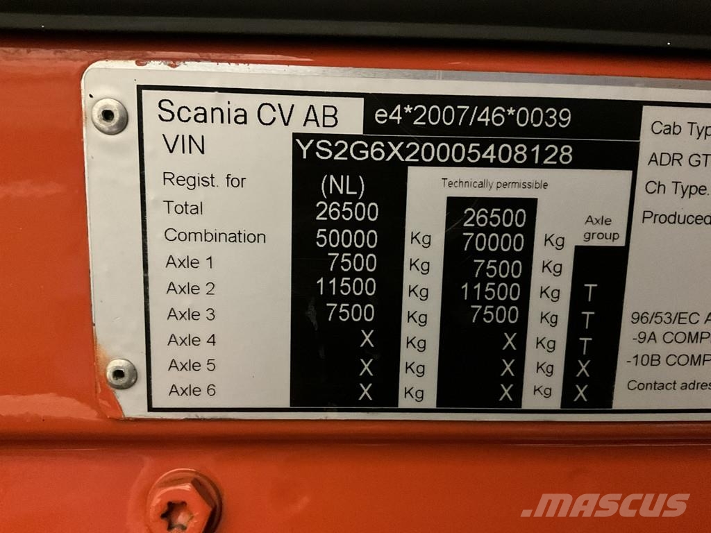 Scania G 490 6x2 Euro 6 VDL 18 Ton portalarmsysteem شاحنات لوادر