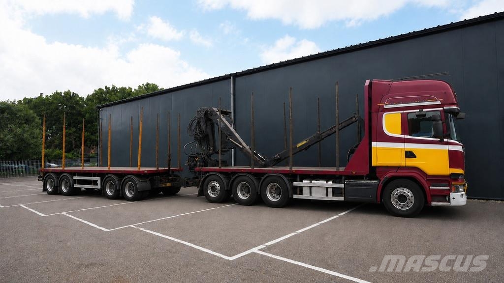 Scania R 580 V8 8X4 LOGTRANSPORT COMBI WITH KESLA 2112 Z Kranen voor alle terreinen