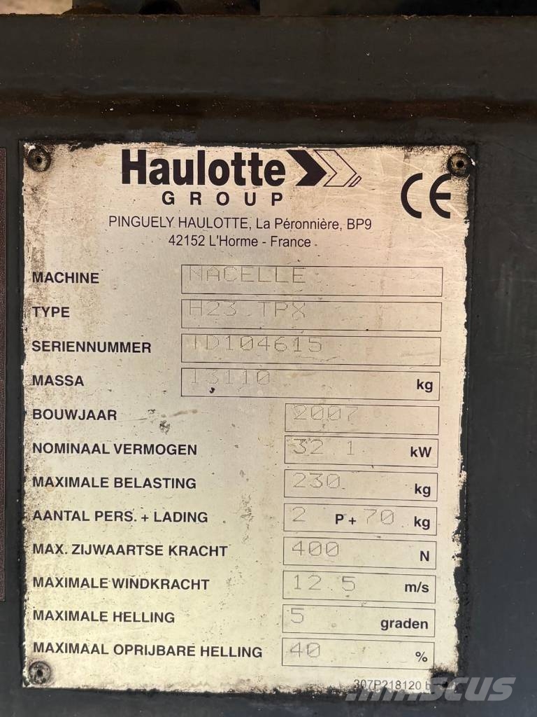 Haulotte H23TPX Telescoop hoogwerker H23 tpx 4x4 diesel 直臂高空工作平台
