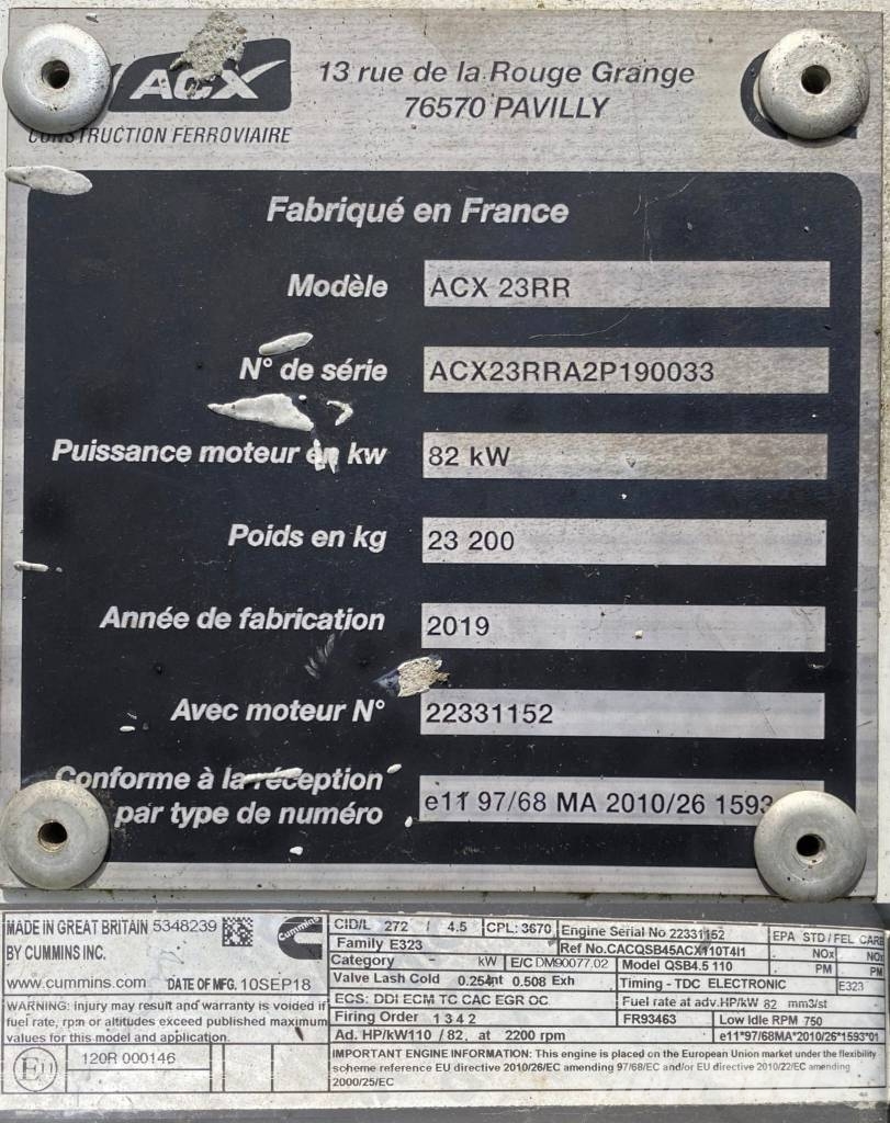 ACX DOOSAN 23 Rail-Route 1er Main a réparer endommagée Escavatori speciali