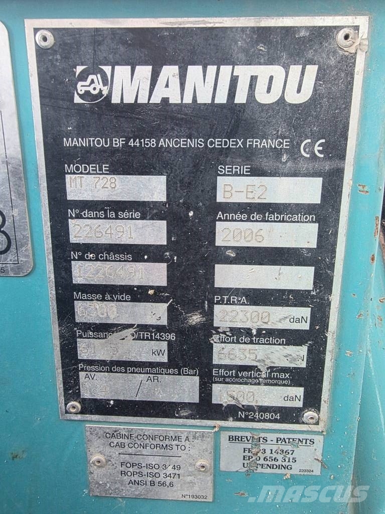 Manitou MT 728 Ładowarki teleskopowe