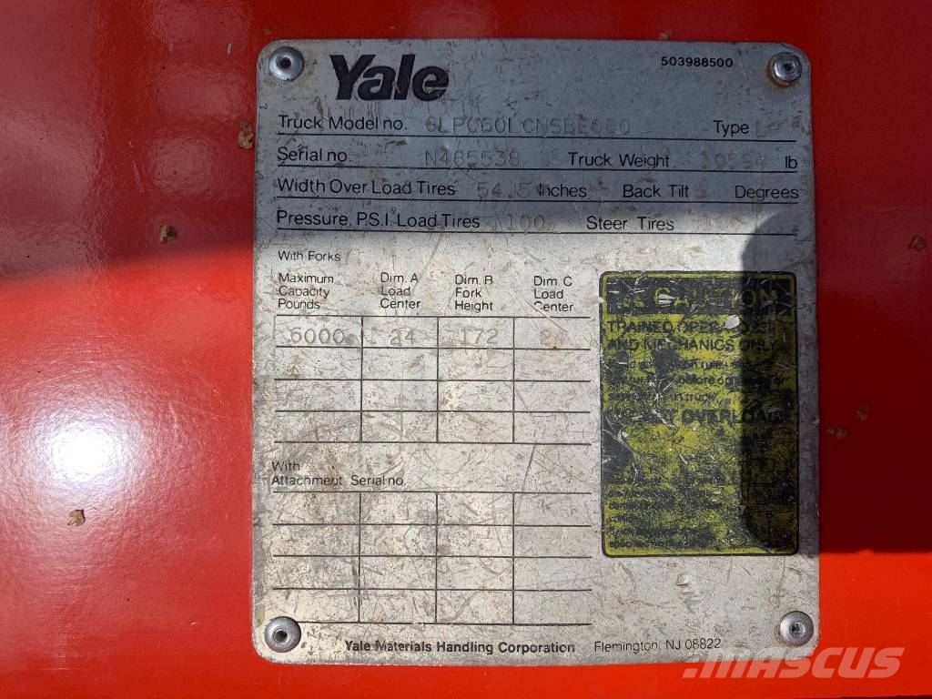 Yale GLP060 V-3049 FOR EXPORT ONLY AS IS EO Carrelli elevatori GPL