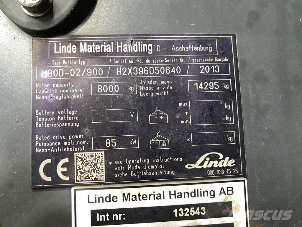 Linde H80D-02/900 Diesel heftrucks