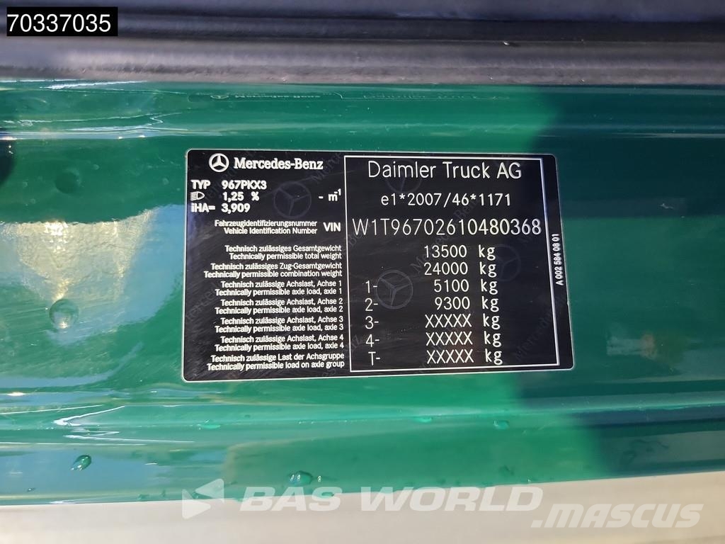 Mercedes-Benz Atego 1324 4X2 13t 6-Cylinder Engine Euro 6 Furgons