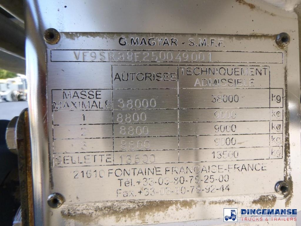 Magyar Vacuum tank inox 30 m3 / 1 comp + vac pump Naczepy cysterna