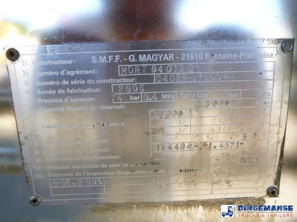 Magyar Vacuum tank inox 30 m3 / 1 comp + vac pump Naczepy cysterna