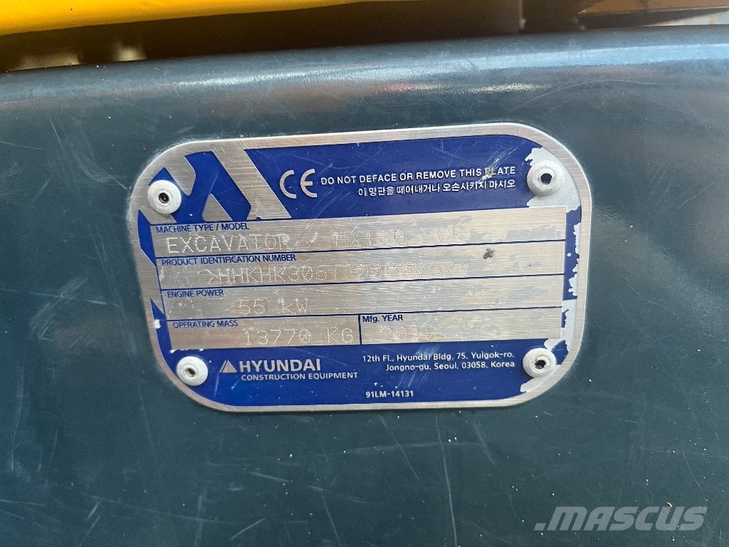 Hyundai HX 130 / Kallistaja, Metsävarusteltu, Uudet ketjut Bageri guseničari