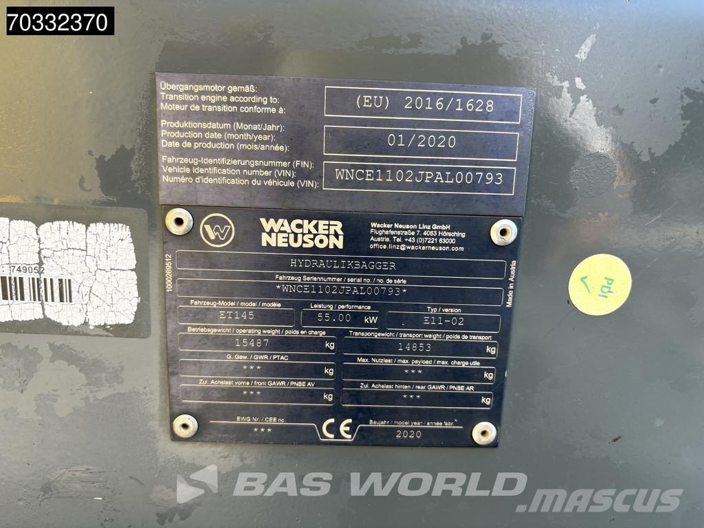 Wacker Neuson ET145 Crawler excavators