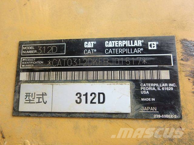CAT CAT312D Excavator Kāpurķēžu ekskavatori