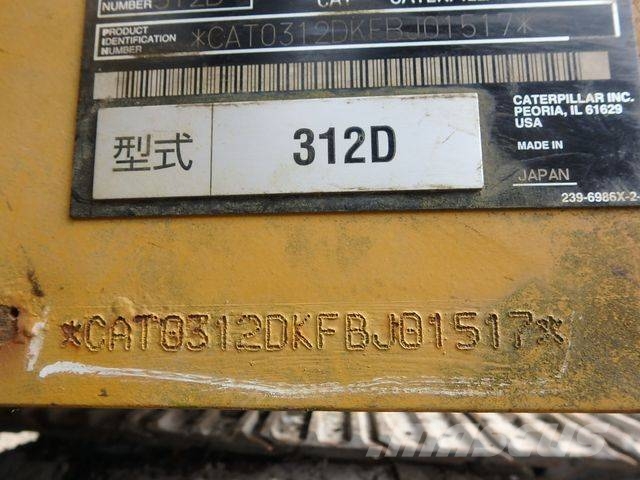 CAT CAT312D Excavator Kāpurķēžu ekskavatori