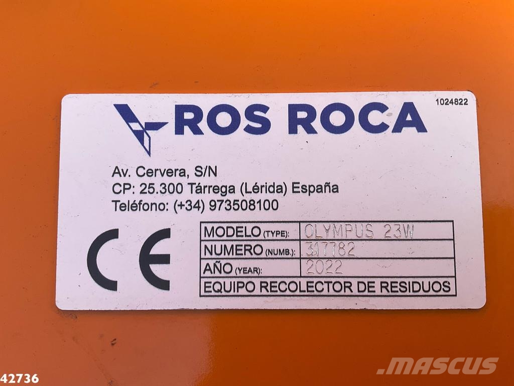 DAF FAN CF 340 Terberg RosRoca 23m³ + AE weegsysteem Мусоровозы