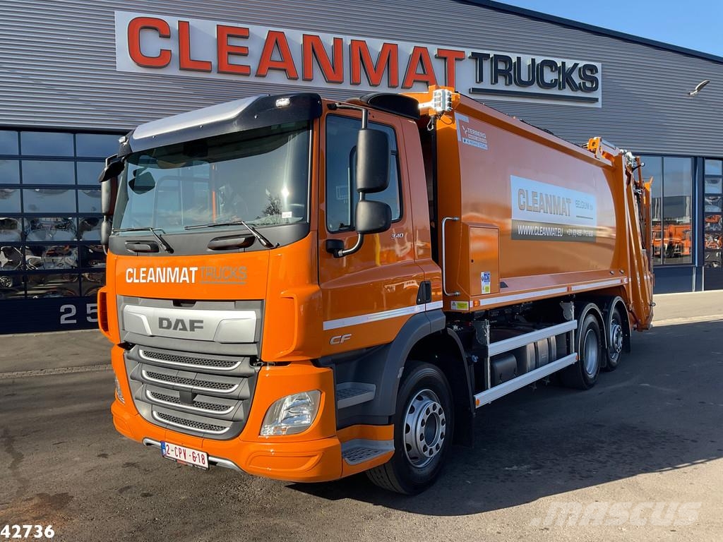 DAF FAN CF 340 Terberg RosRoca 23m³ + AE weegsysteem Мусоровозы