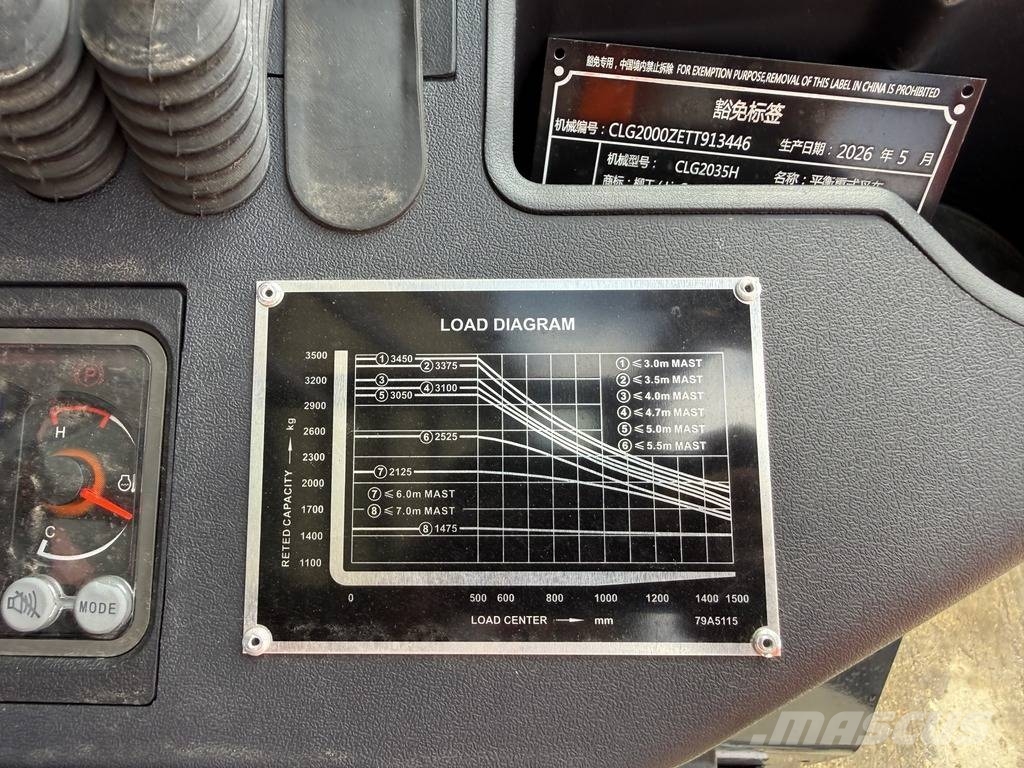 LiuGong CLG 2035 H 3.5t Diesel Forklift شاحنات الديزل