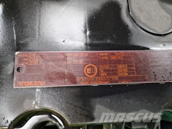 Volvo D7E 290-EC06 Bus Spec محركات