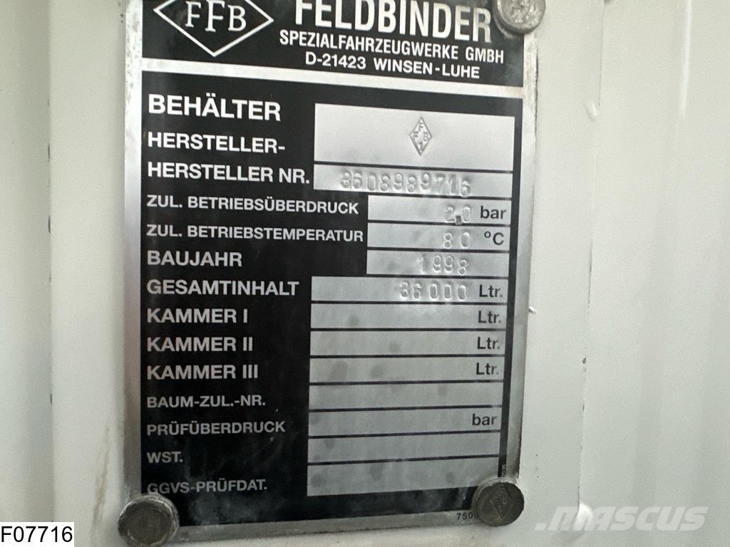 Feldbinder Silo 36.000 liter, 1 Comp Tankopleggers