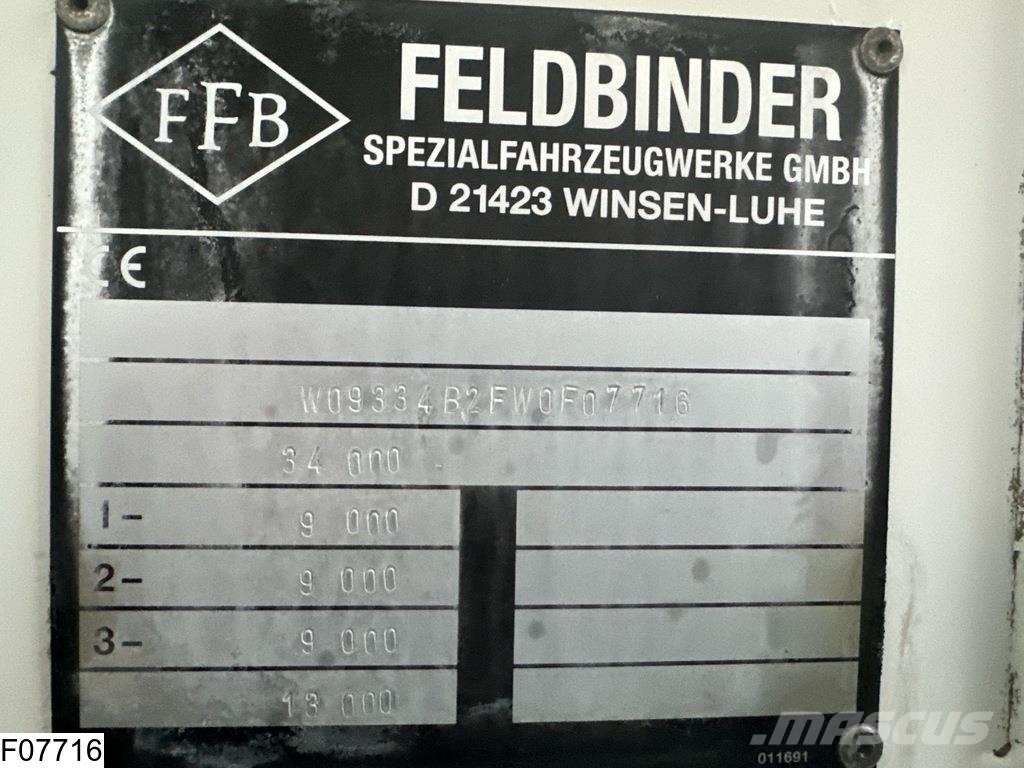 Feldbinder Silo 36.000 liter, 1 Comp Tankopleggers
