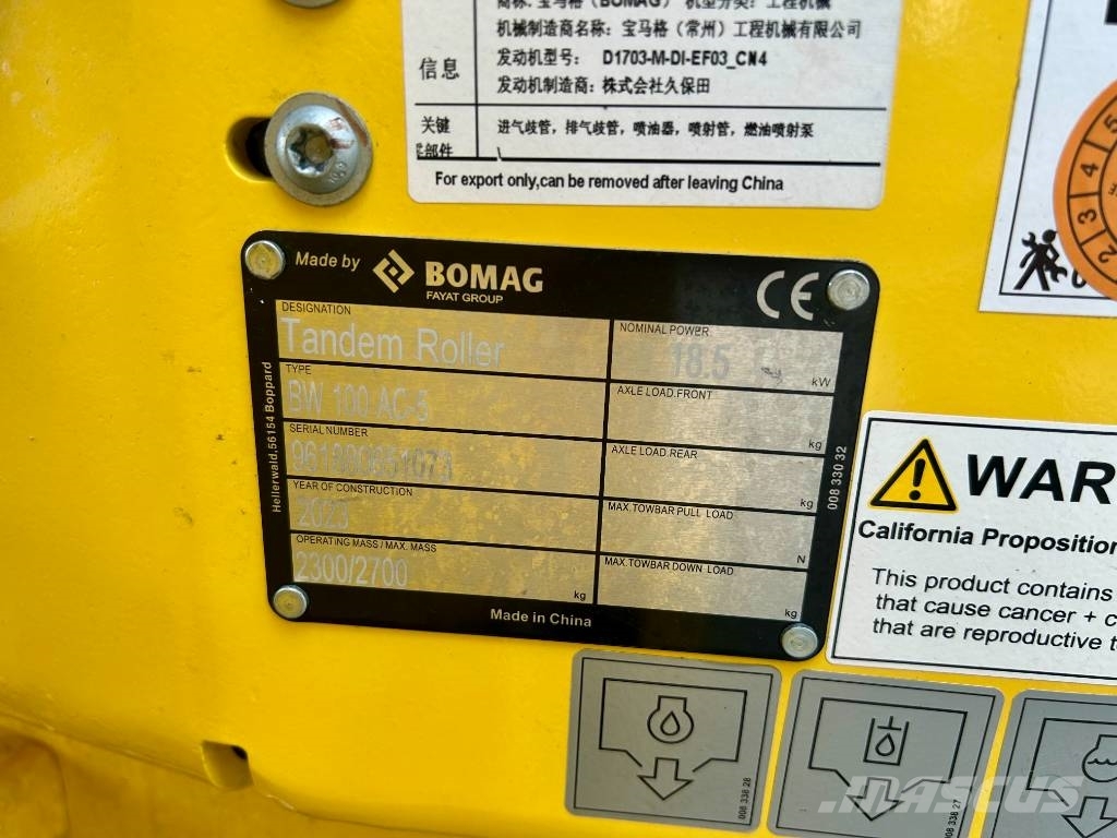 Bomag BW 100 AC-5 Tandemové válce