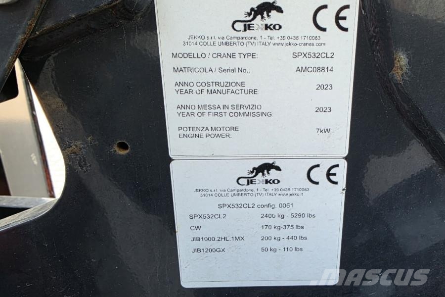 Jekko SPX532CL2 Valid Inspection, Electric, Remote Contr Macarele