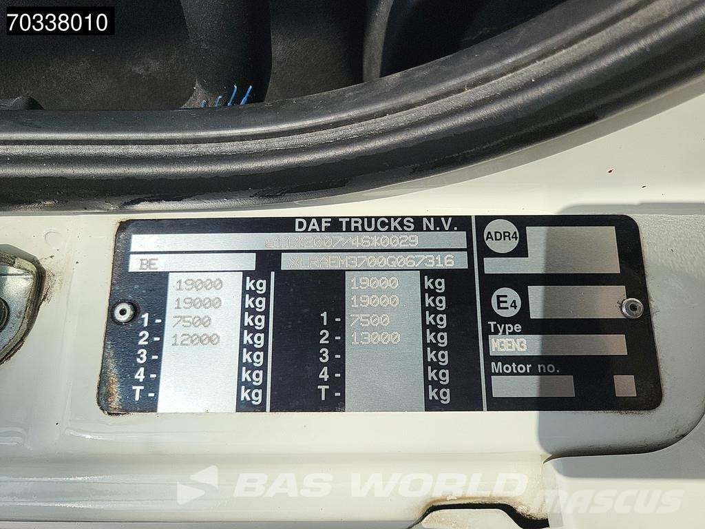 DAF CF 250 FA 4X2 19tonner 2000kg Ladebordwand Automat Skapbiler