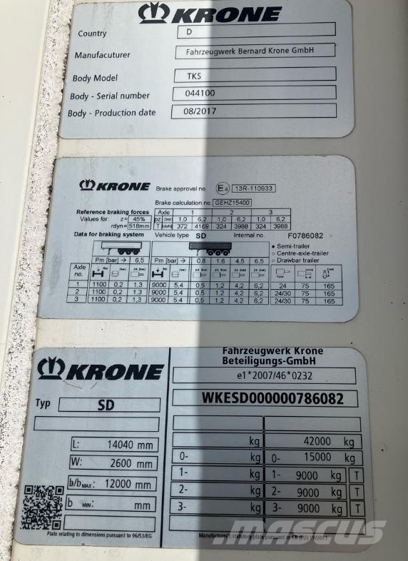 Krone Trailer Reefer Flower Width Straight Semi-reboques com temperatura controlada