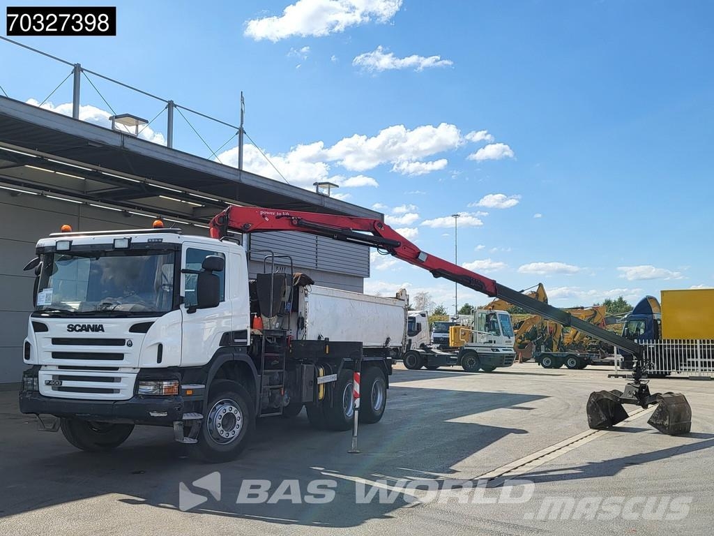 Scania P400 6X4 HMF 1444-Z2 Crane Remote Full Steel Manua Camiones bañeras basculantes o volquetes