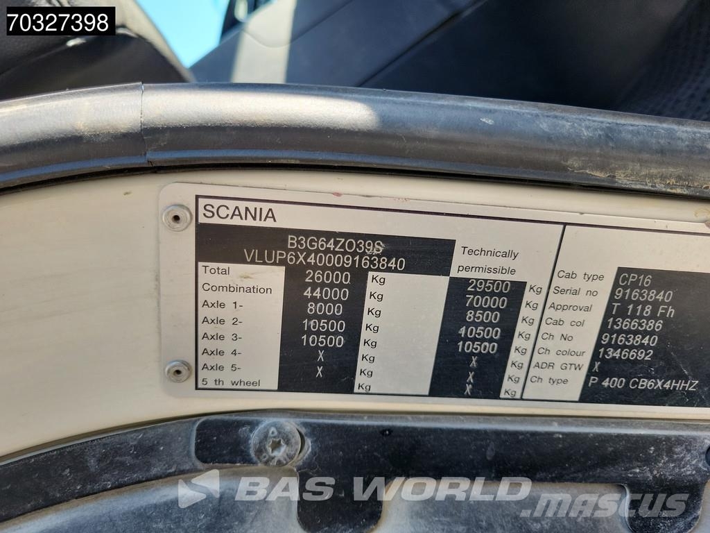 Scania P400 6X4 HMF 1444-Z2 Crane Remote Full Steel Manua Camiones bañeras basculantes o volquetes
