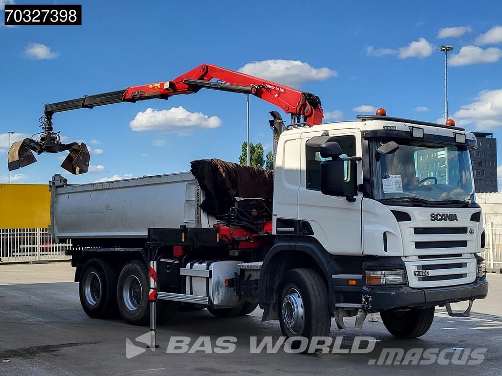 Scania P400 6X4 HMF 1444-Z2 Crane Remote Full Steel Manua Camiones bañeras basculantes o volquetes