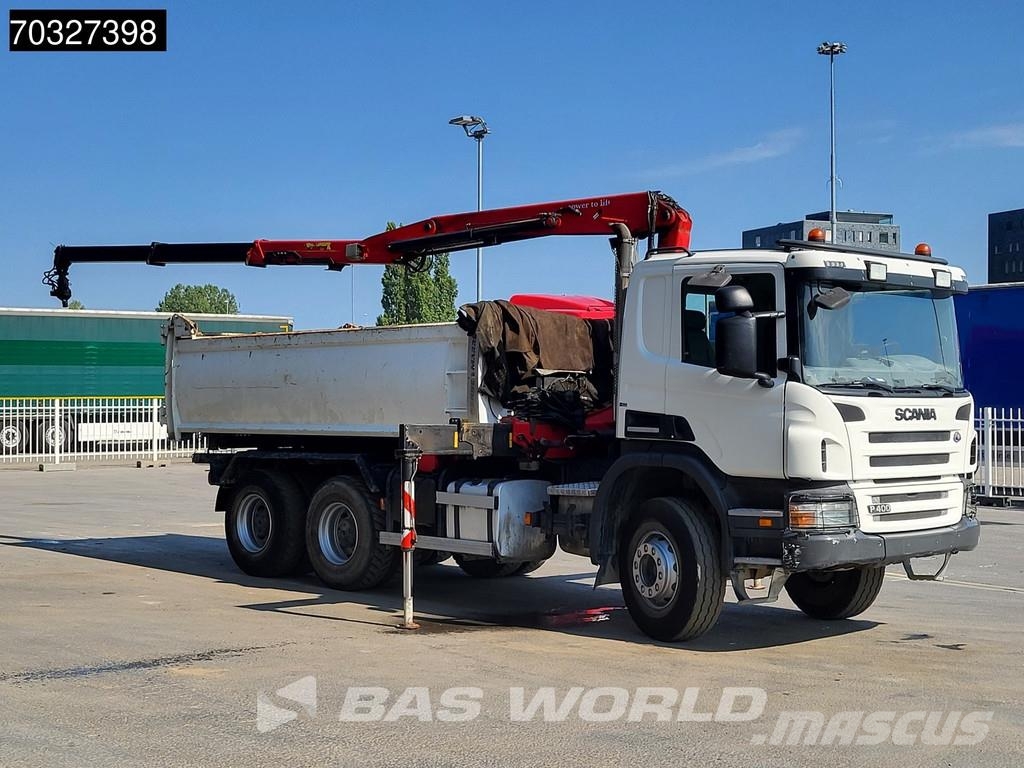 Scania P400 6X4 HMF 1444-Z2 Crane Remote Full Steel Manua Camiones bañeras basculantes o volquetes