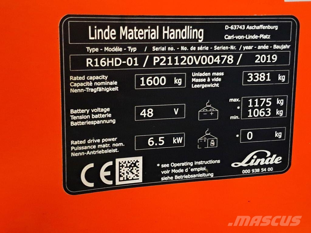 Linde R16HD-01 Viličarji s pomičnim teleskopom