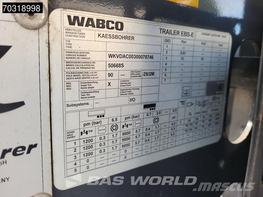Kässbohrer CS 40ft Lift Axle Containerchassis
