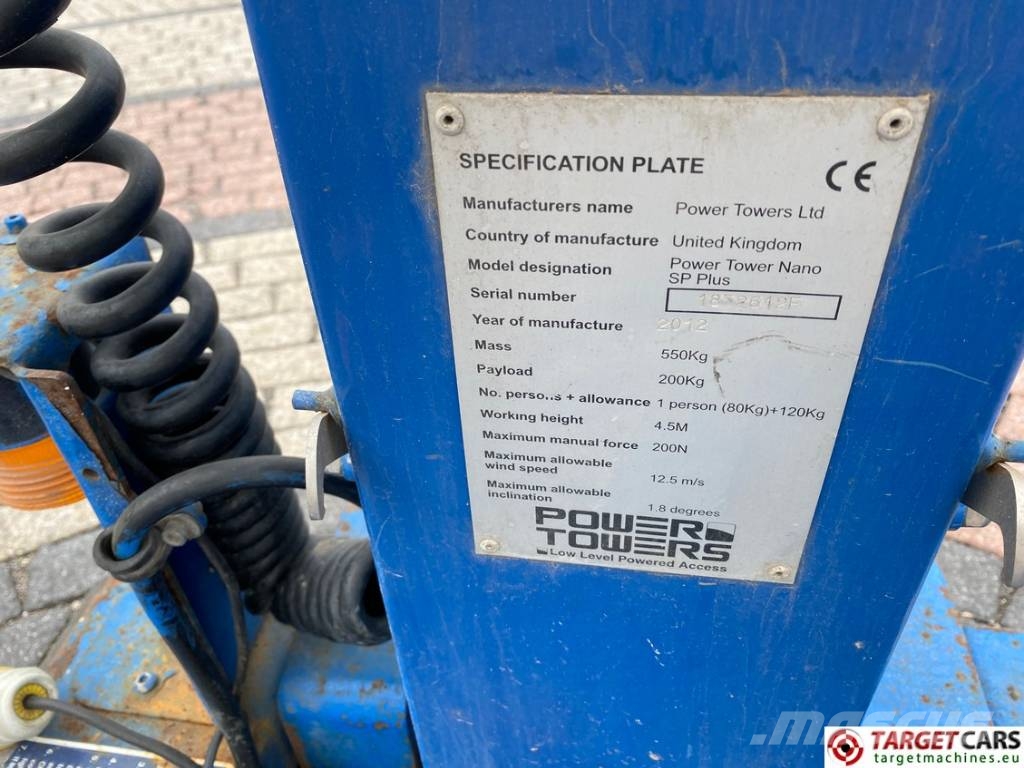 Power Tower Nano SP Plus Vertical Mast Lift 450cm Defect 垂直升降工作台