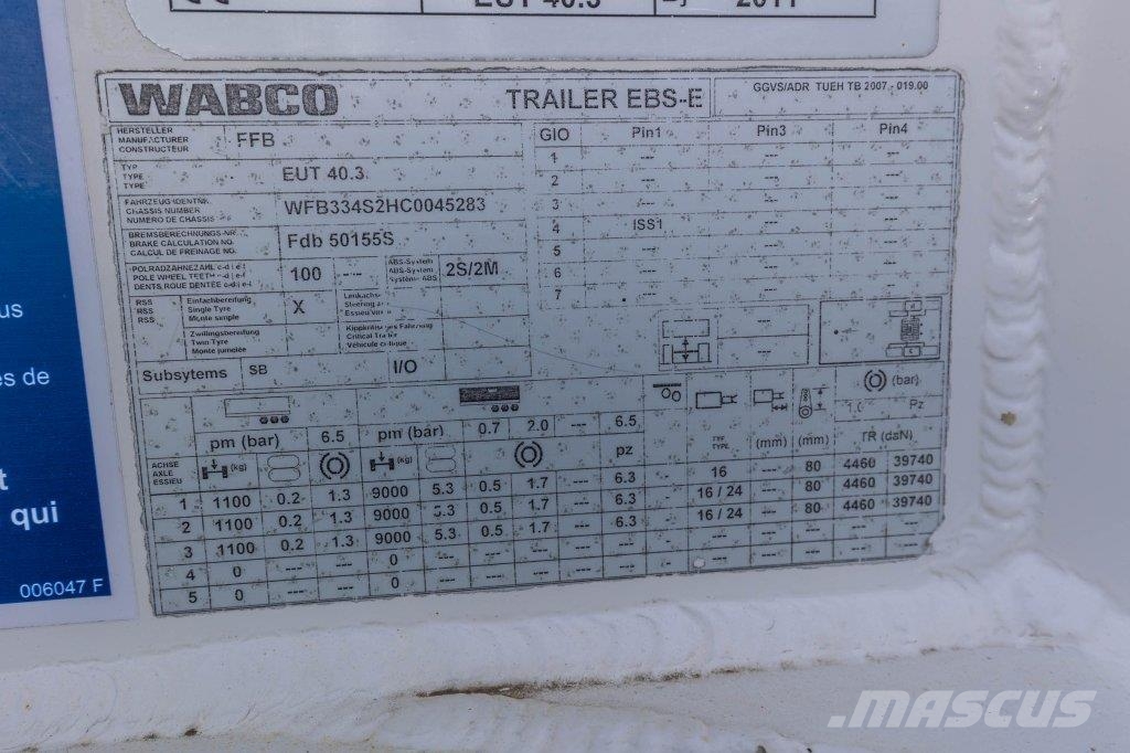 Feldbinder EUT 40.3- 40.000 L CEMENT/CIMENT/ZEMENT Tankopleggers