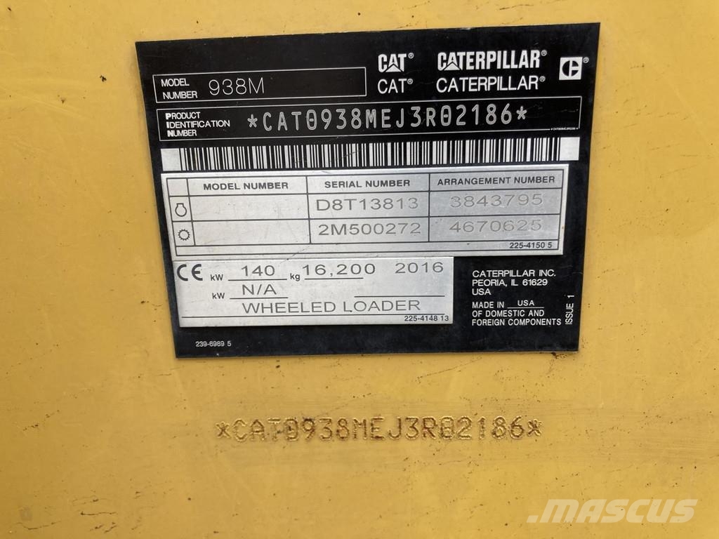 CAT 938 M Φορτωτές με λάστιχα (Τροχοφόροι)