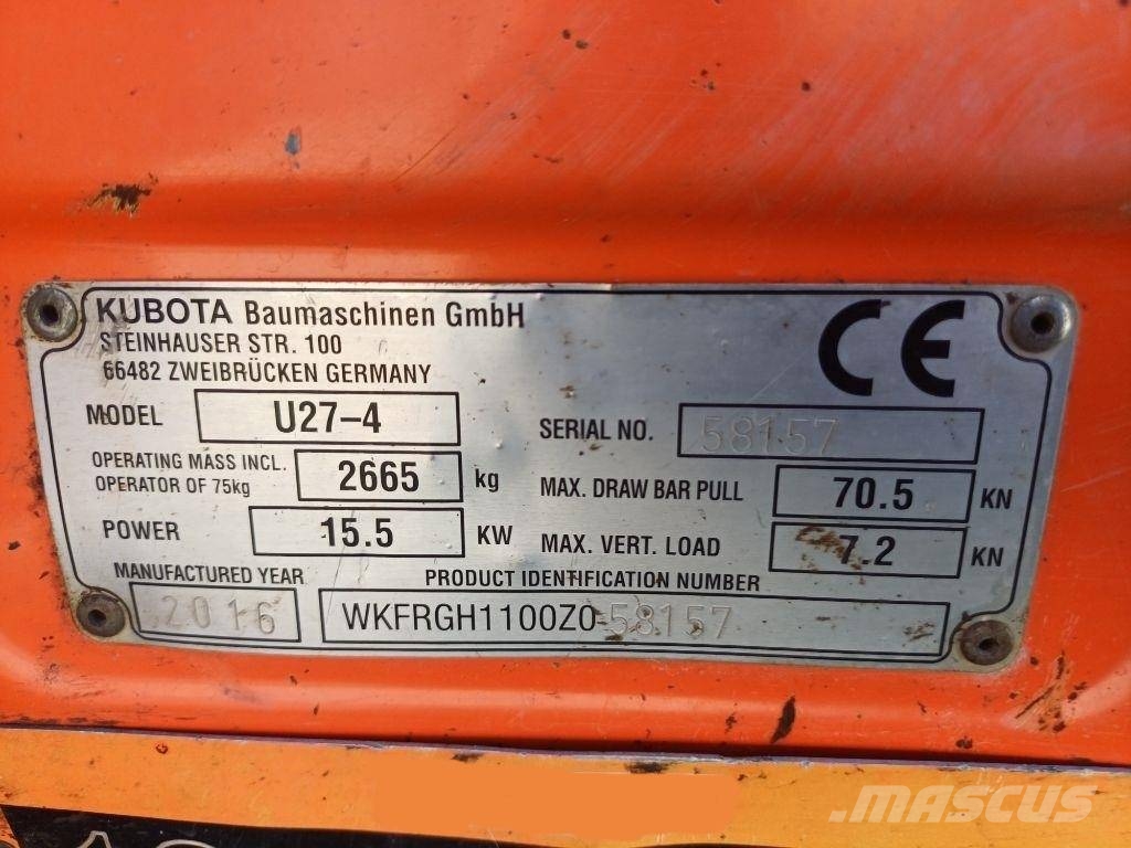 Kubota U 27-4 K Minibagger < 7t