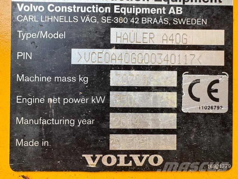 Volvo A 40 G Articulated Dump Trucks (ADTs)