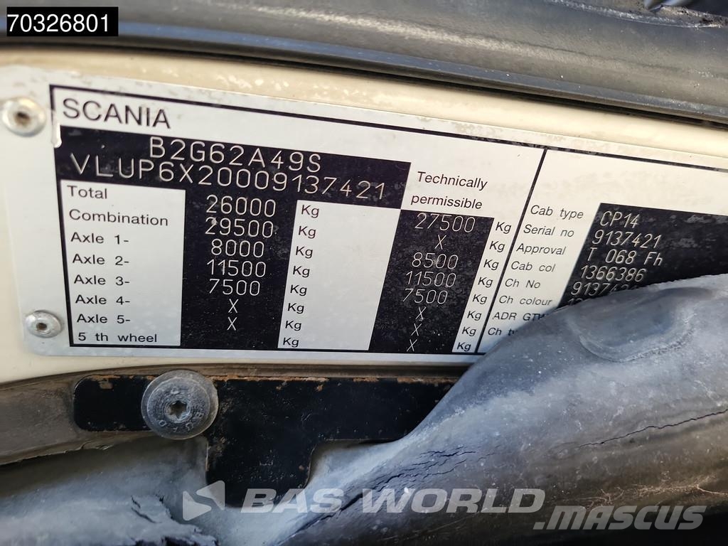 Scania P380 P 6X2 Palfinger PK15500 Kran Crane 20tons con Camiones elevadores de gancho
