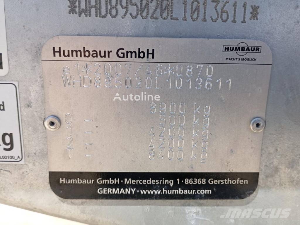 Humbaur E12007 Ρυμούλκες κλούβα