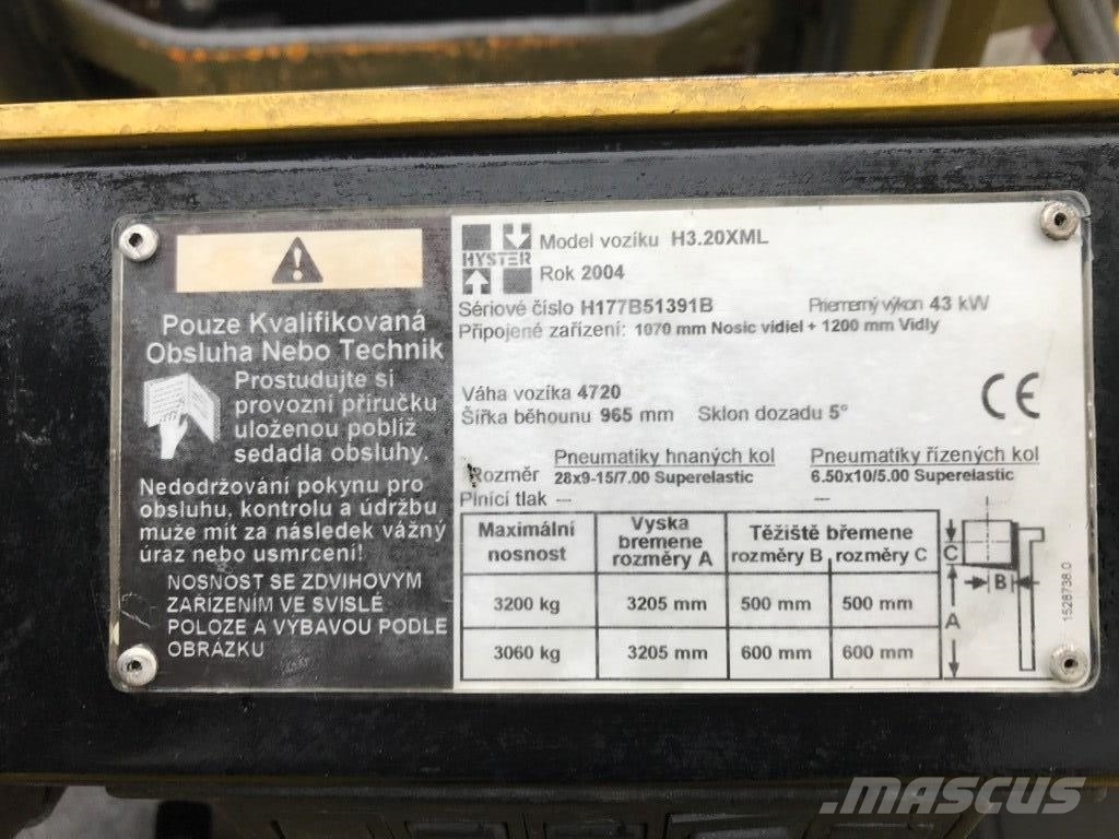 Hyster H 3.20 XM L Diesel forklifts