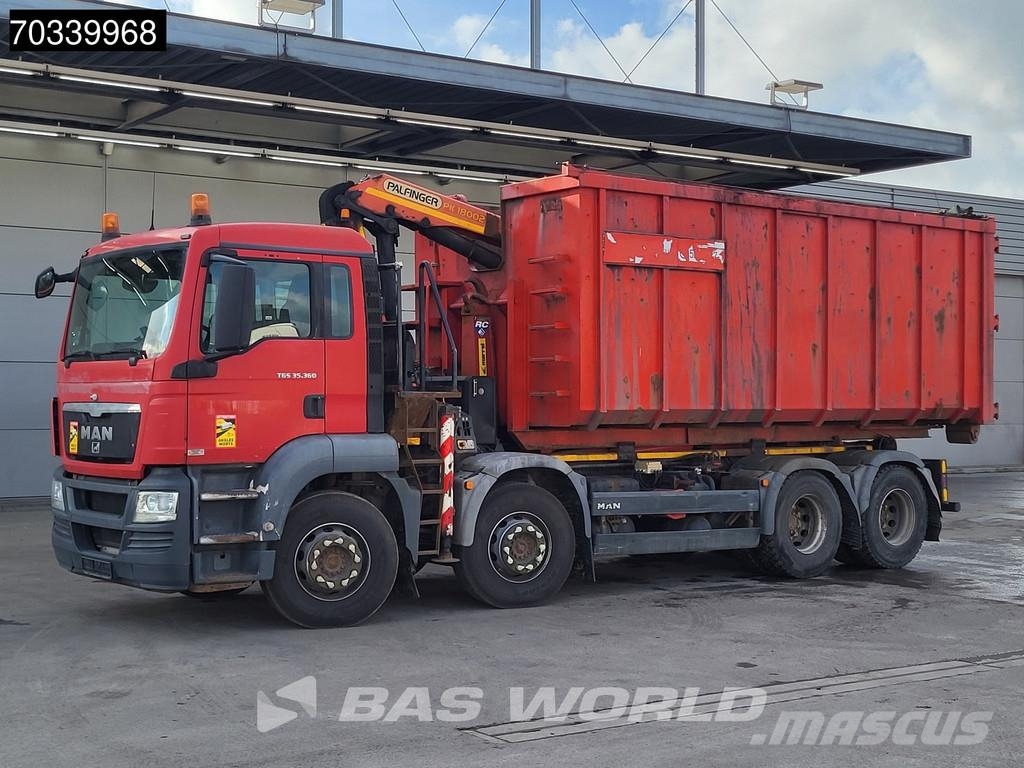 MAN TGS 35.360 8X4 Palfinger PK18002 EH Full Steel Mar Vrachtwagen met containersysteem