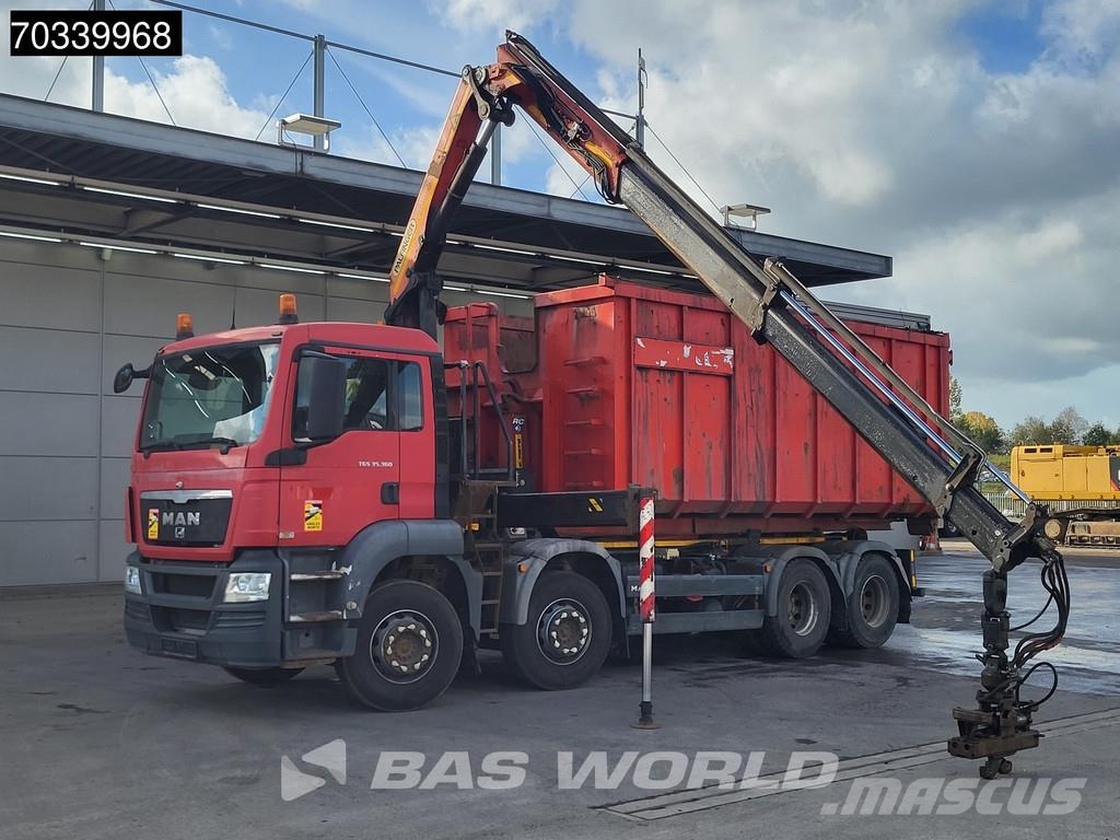 MAN TGS 35.360 8X4 Palfinger PK18002 EH Full Steel Mar Vrachtwagen met containersysteem