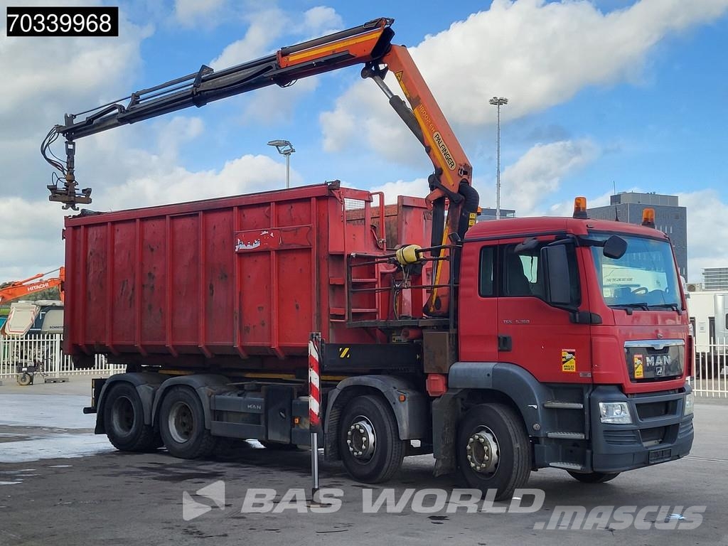 MAN TGS 35.360 8X4 Palfinger PK18002 EH Full Steel Mar Vrachtwagen met containersysteem