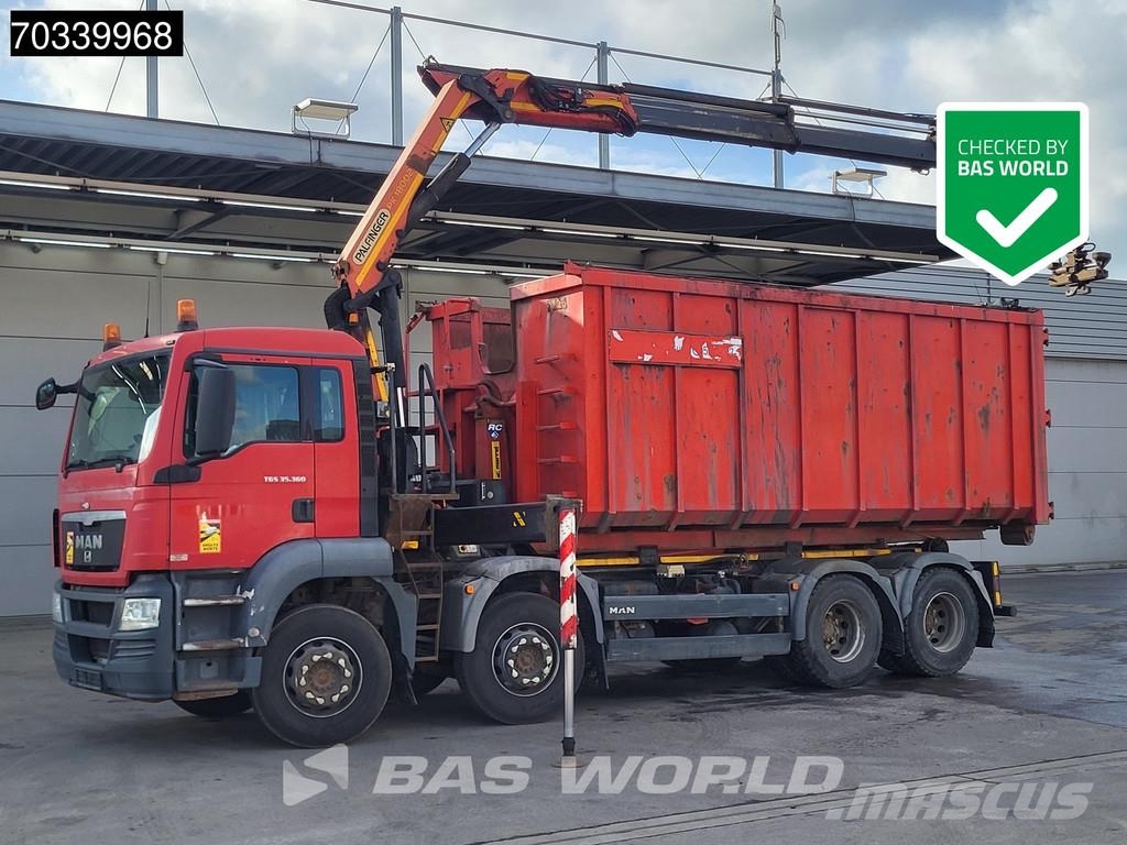 MAN TGS 35.360 8X4 Palfinger PK18002 EH Full Steel Mar Vrachtwagen met containersysteem