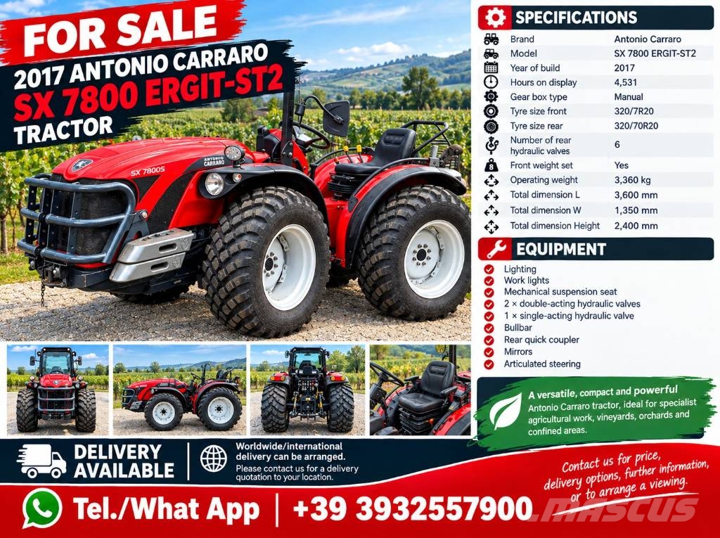 Antonio Carraro SX 7800 ERGIT-ST2 Traktori