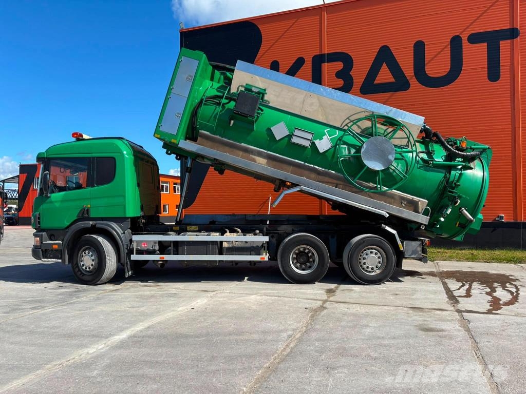 Scania P 124 6x2*4 ADR Rolba TANK 8000 l + 8000 l / VACUU Kombinuotos paskirties / vakuuminiai sunkvežimiai