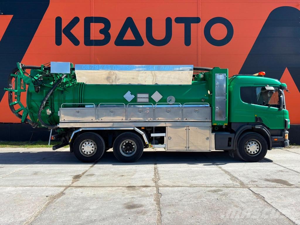 Scania P 124 6x2*4 ADR Rolba TANK 8000 l + 8000 l / VACUU Kombinuotos paskirties / vakuuminiai sunkvežimiai