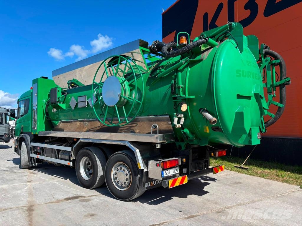 Scania P 124 6x2*4 ADR Rolba TANK 8000 l + 8000 l / VACUU شاحنات مزدوجة / خلخلة